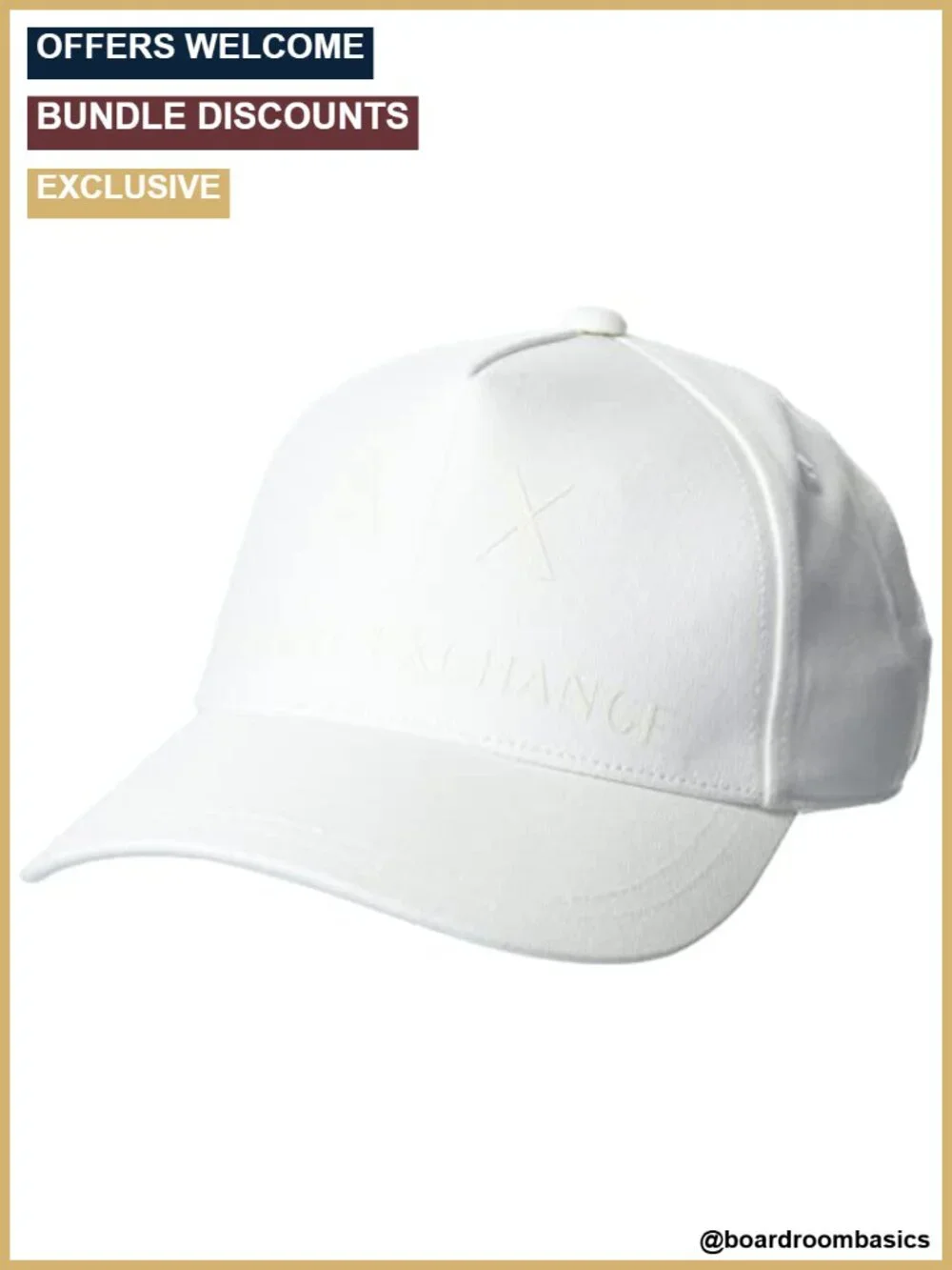 Armani Exchange Tonal Logo Baseball Cap Adjustable Polyester